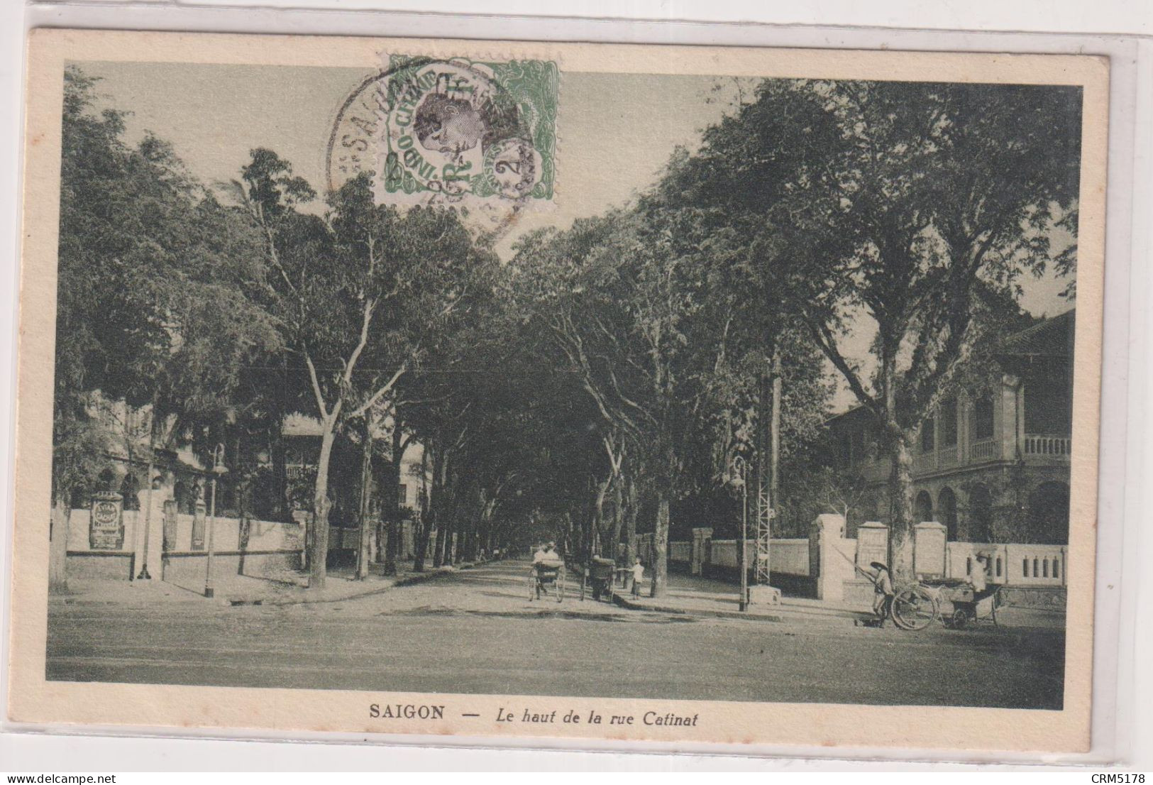 CPA-  SAIGON-HAUT DE LA RUE CATINATPOUSSE-POUSSE...TIMBRE - Madagascar