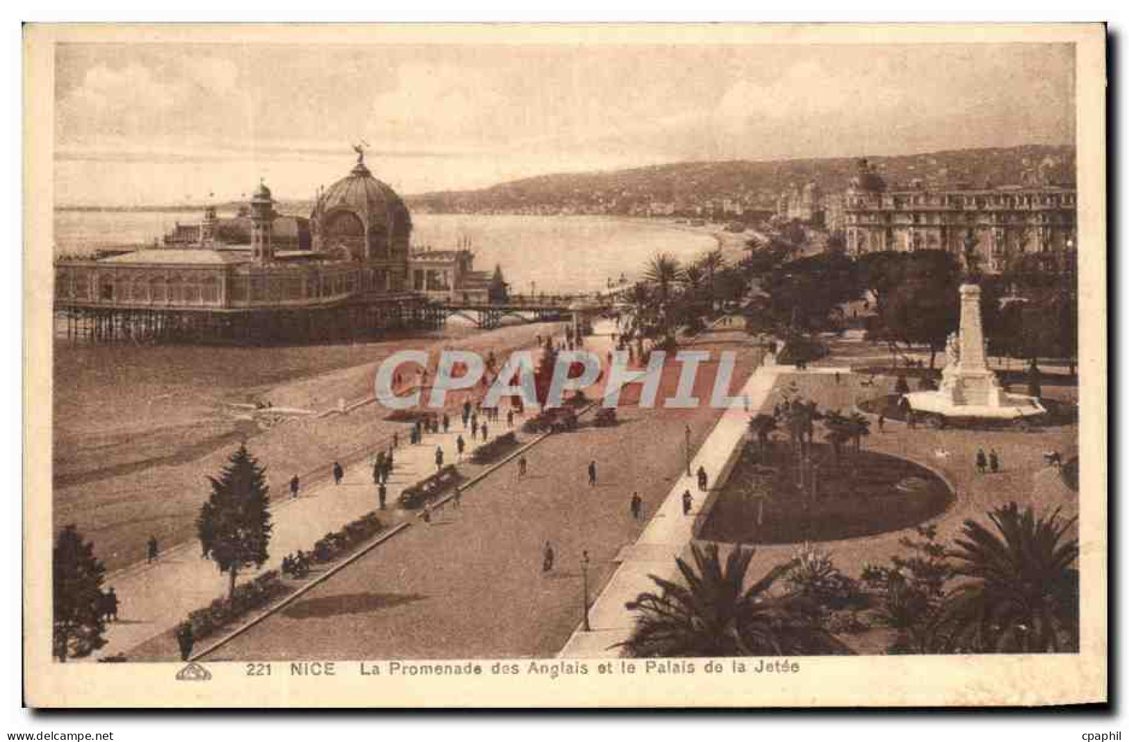 CPA Nice La Promenade Des Anglais Et Le Palais De La Jetee - Other & Unclassified