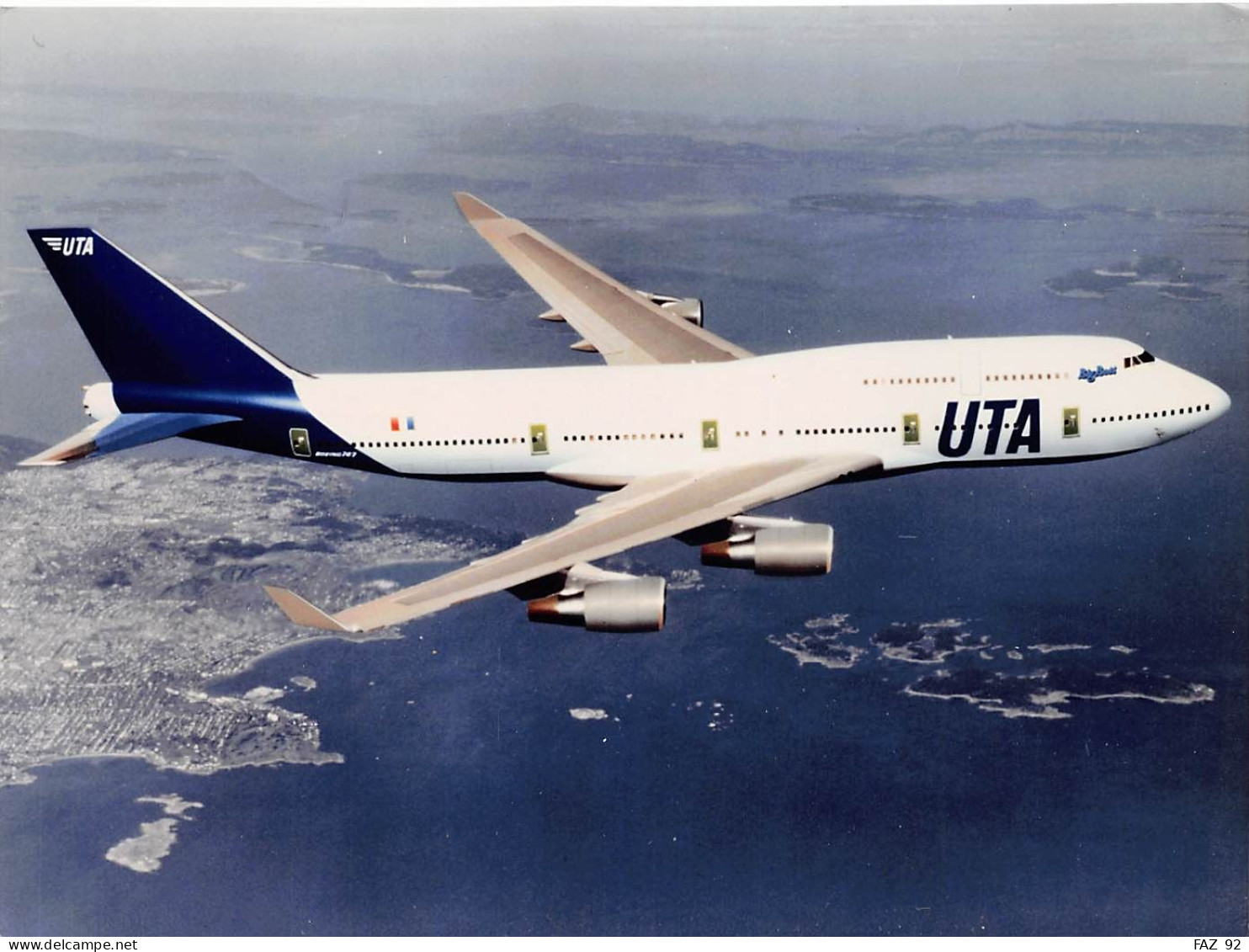 Boeing 747-400 - UTA -  +/- 180 X 130 Mm. - Photo Presse Originale - Aviation