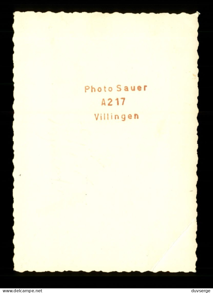 Photo Moto Photo Sauer Villingen Allemagne ( Format 7,5cm X 10,5cm ) Pli Dans Un Angle - Automobiles