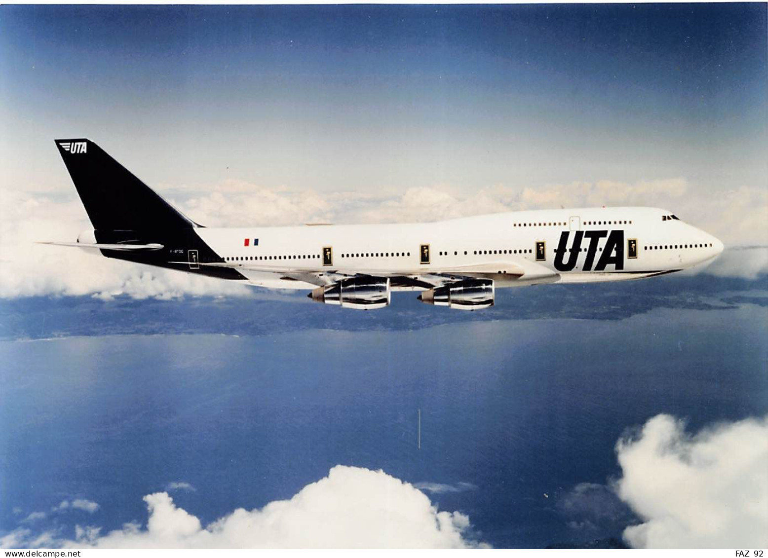 Boeing 747-400 - UTA -  +/- 180 X 130 Mm. - Photo Presse Originale - Aviation