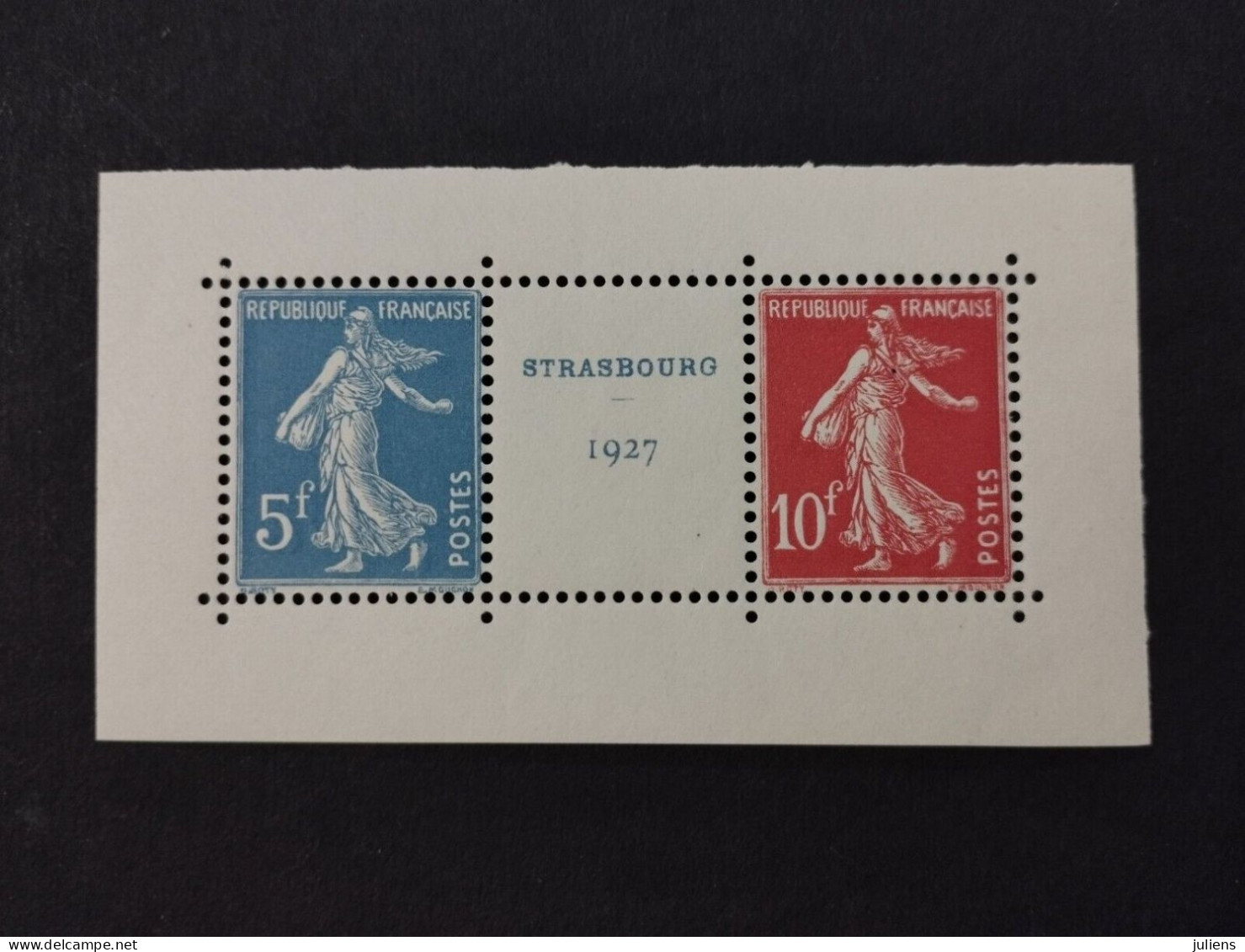 FRANCE PAIRE DU BLOC FEUILLET BF 2 BF2 STRASBOURG NEUF** SIGNE COTE +1200€ #278 - Unused Stamps