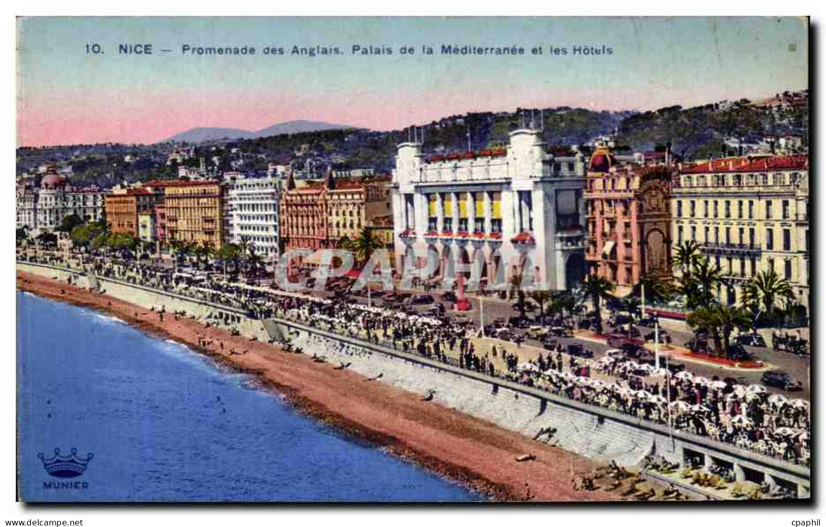 CPA Nice Promenade Des Anglais Palais De La Mediterranee Et Les Hotels - Autres & Non Classés