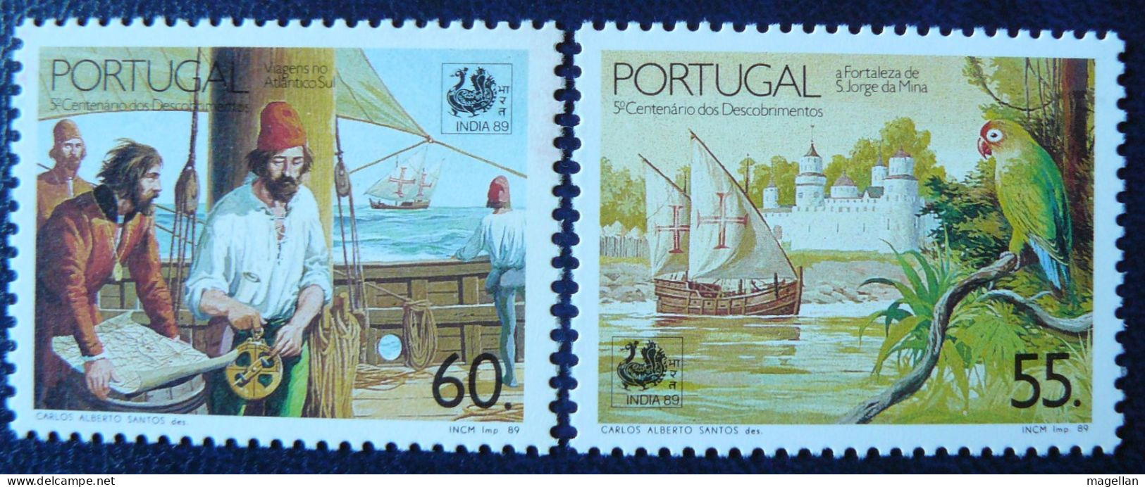 Portugal Yv. 1751 & 1752 Neufs ** (MNH) - 1989 - Bateaux - Voiliers - Boten