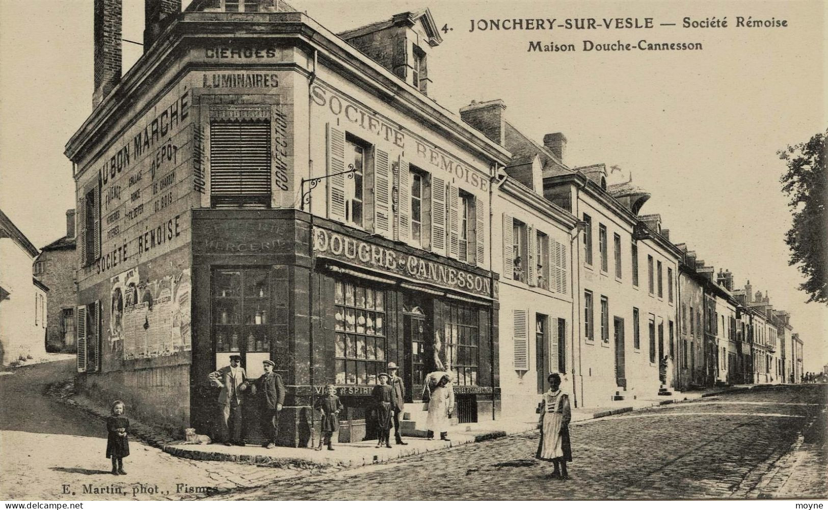 1840 -  JONCHERY Sur VESLE : SOCIETE REMOISE - MAISON DOUCHE - CANNESSON (disparue ?)-- Circulée En 1915 - Jonchery-sur-Vesle