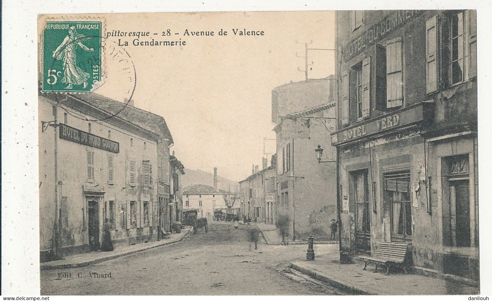 07 // VERNOUX   Avenue De Valence  - La Gendarmerie   HOTEL VERD / HOTEL DU NORD - Vernoux