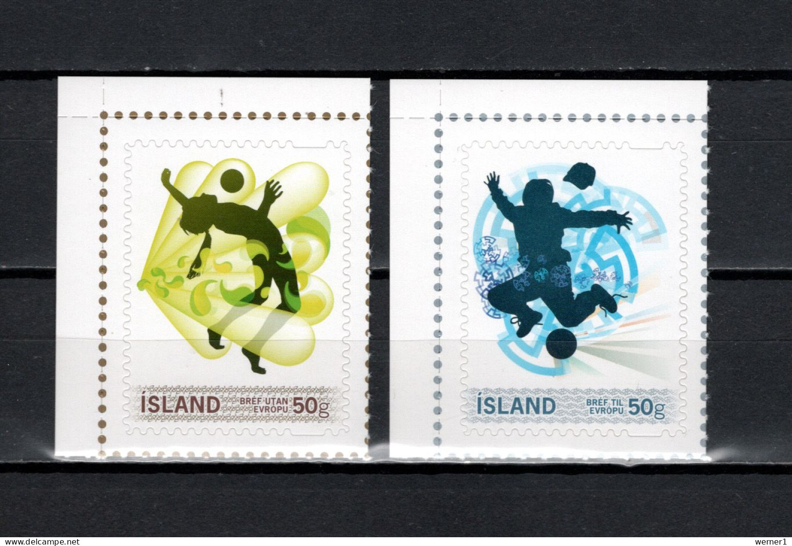 Iceland 2010 Football Soccer Set Of 2 MNH - Neufs