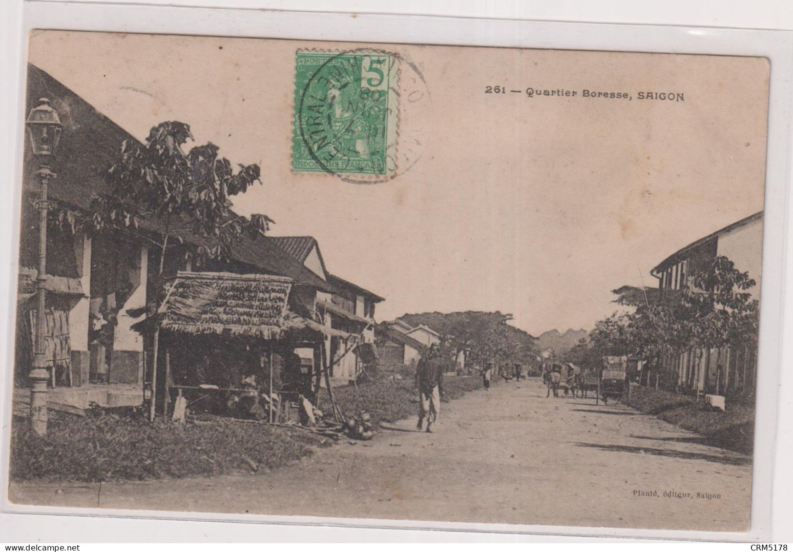 CPA-  SAIGON-QUARTIER BORESSE-ANIME-TIMBRE - Madagaskar