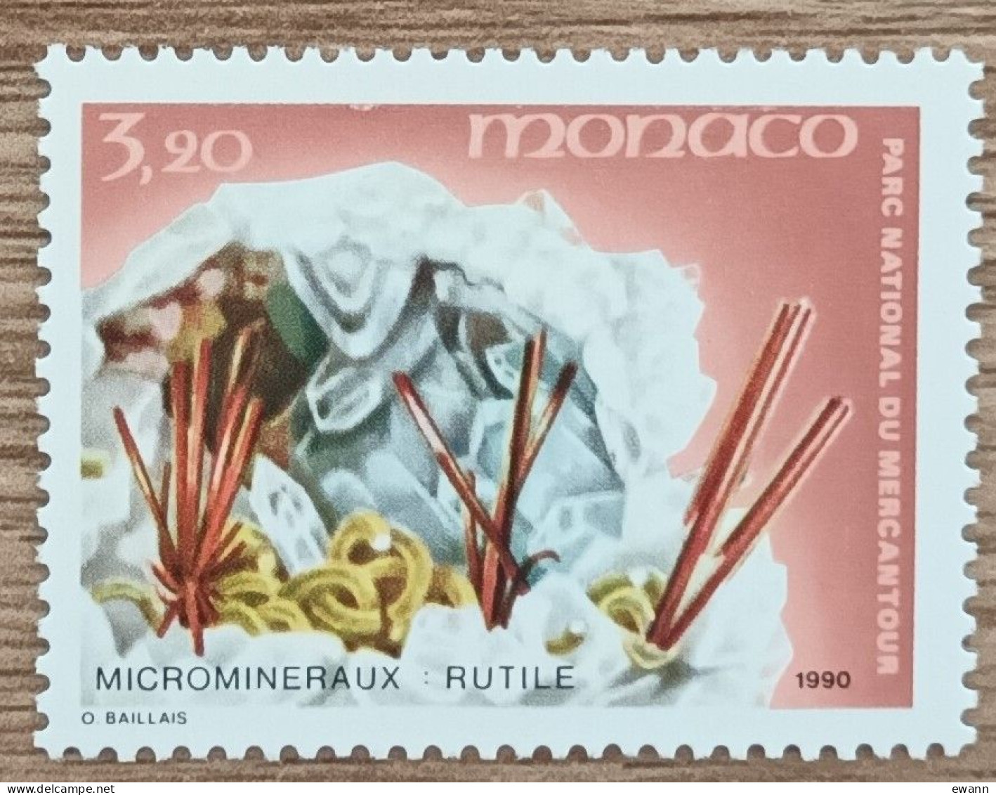 Monaco - YT N°1732 - Microminéraux Du Parc Du Mercantour - 1990 - Neuf - Unused Stamps