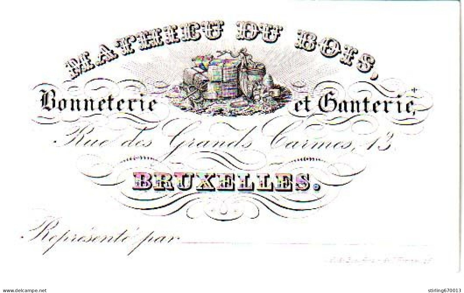 DE 1856 - Carte Porcelaine De Mathieu Du Bois, Bonneterie & Ganterie, Bruxelles, Imp Beaufort. - Andere & Zonder Classificatie