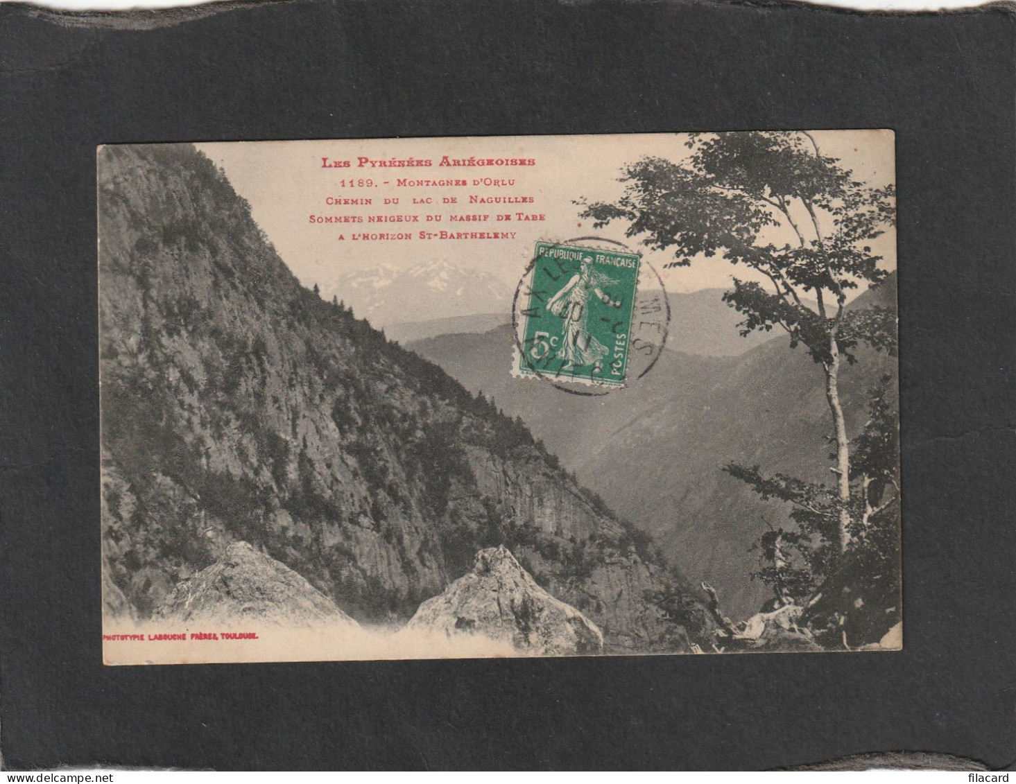 128698          Francia,     Montagnes  D"Orlu,   Chemin  Du  Lac  De  Naguilles,   VG   1911 - Foix
