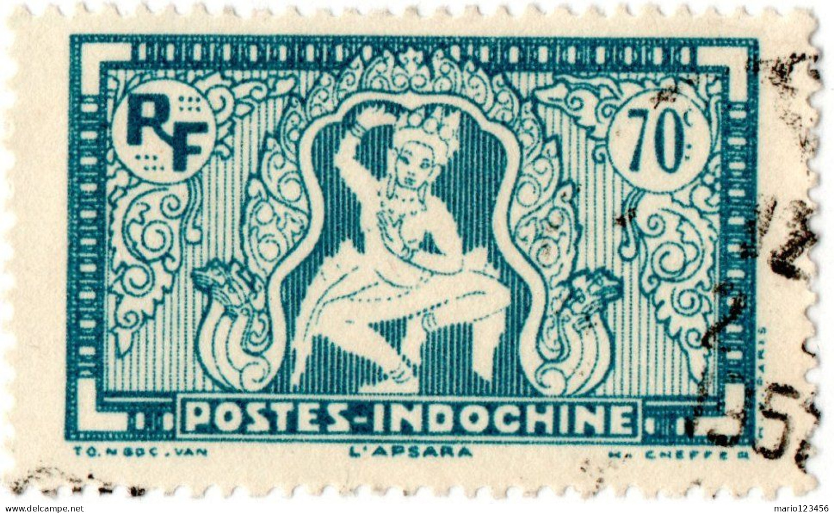 INDOCINA FRANCESE, INDOCHINA, MOTIVI LOCALI, 1941, USATI Yt:FR-IC 218, Mi:FR-IC 181, Scott:FR-IC 168A - Gebraucht