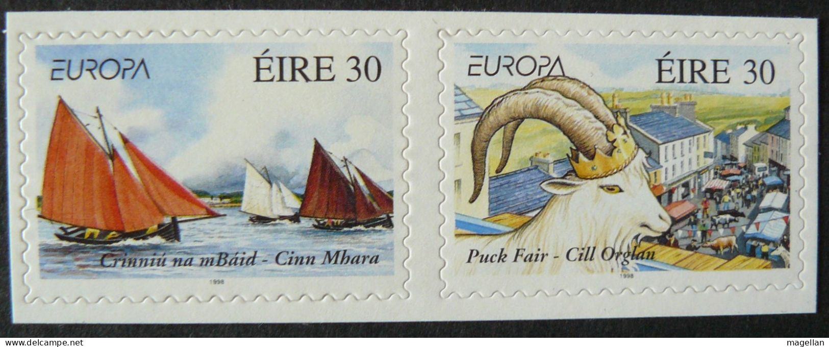 Irlande Yv. 1075/1076 Neufs ** (MNH) - 1998 - Bateaux - Voiliers - Chèvre - Europa - Ships