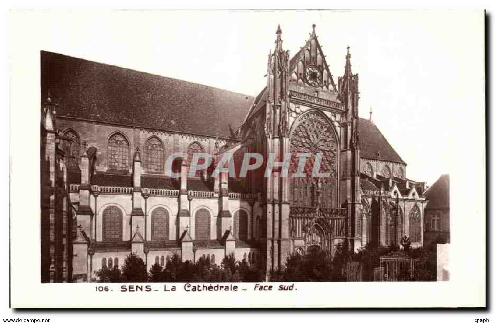 CPA Sens La Cathedrale Face Sud - Sens