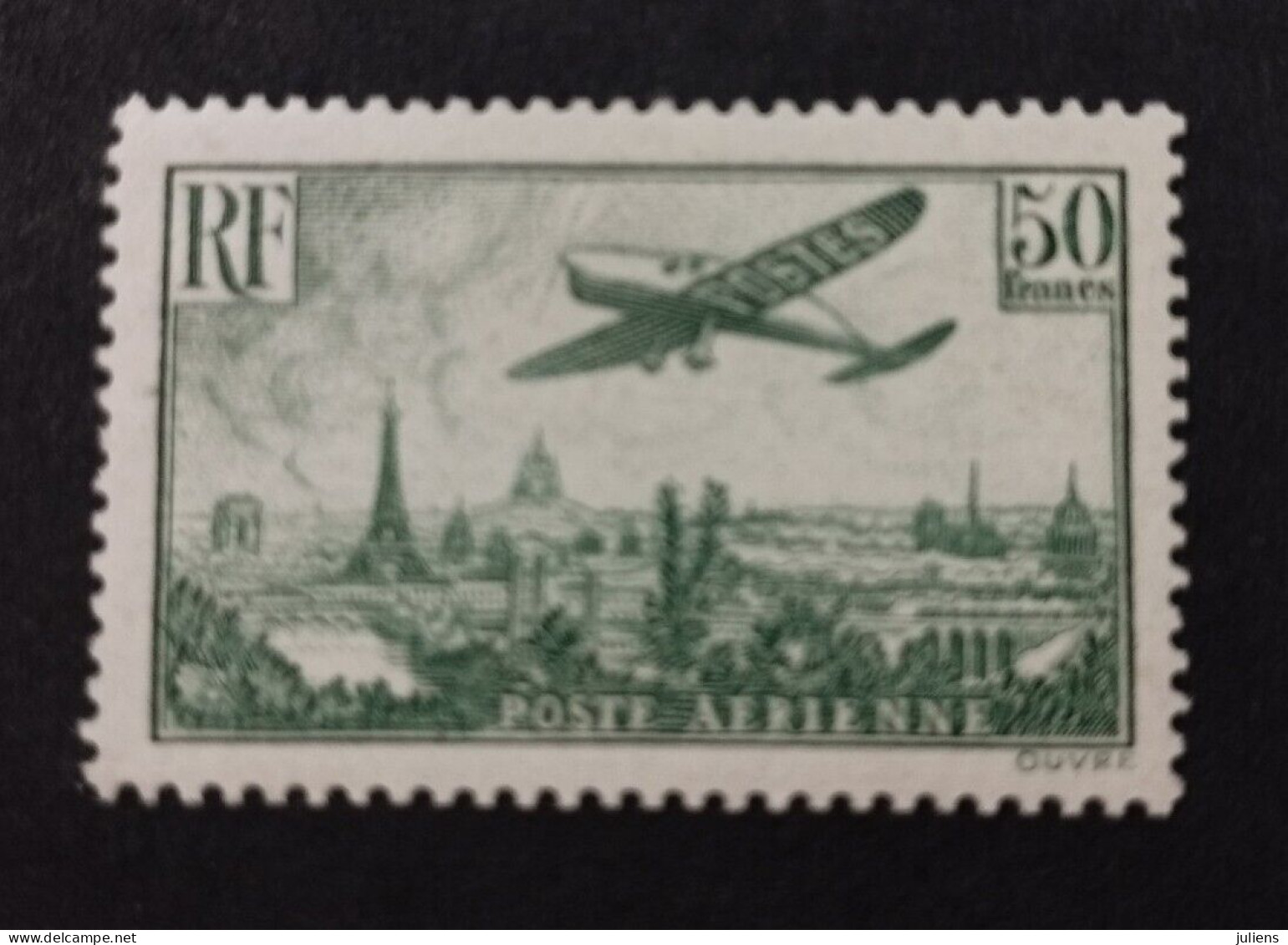 FRANCE POSTE AERIENNE PA 14 VERT FONCE NEUF** SIGNE CALVES CENTRAGE FRAIS ! #278 - 1927-1959 Nuovi