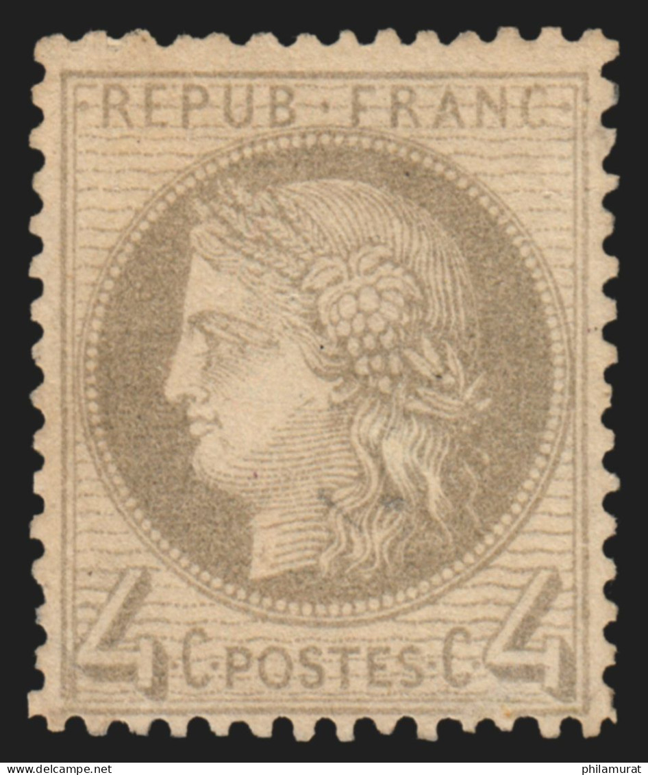 N°52, Cérès 4c Gris, Neuf * Légère Trace De Charnière - TB - 1871-1875 Cérès