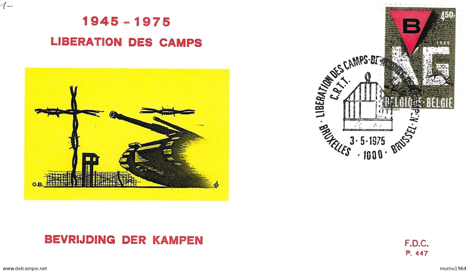COB - FDC N° 447 - Timbre N° 1768 - 1971-1980