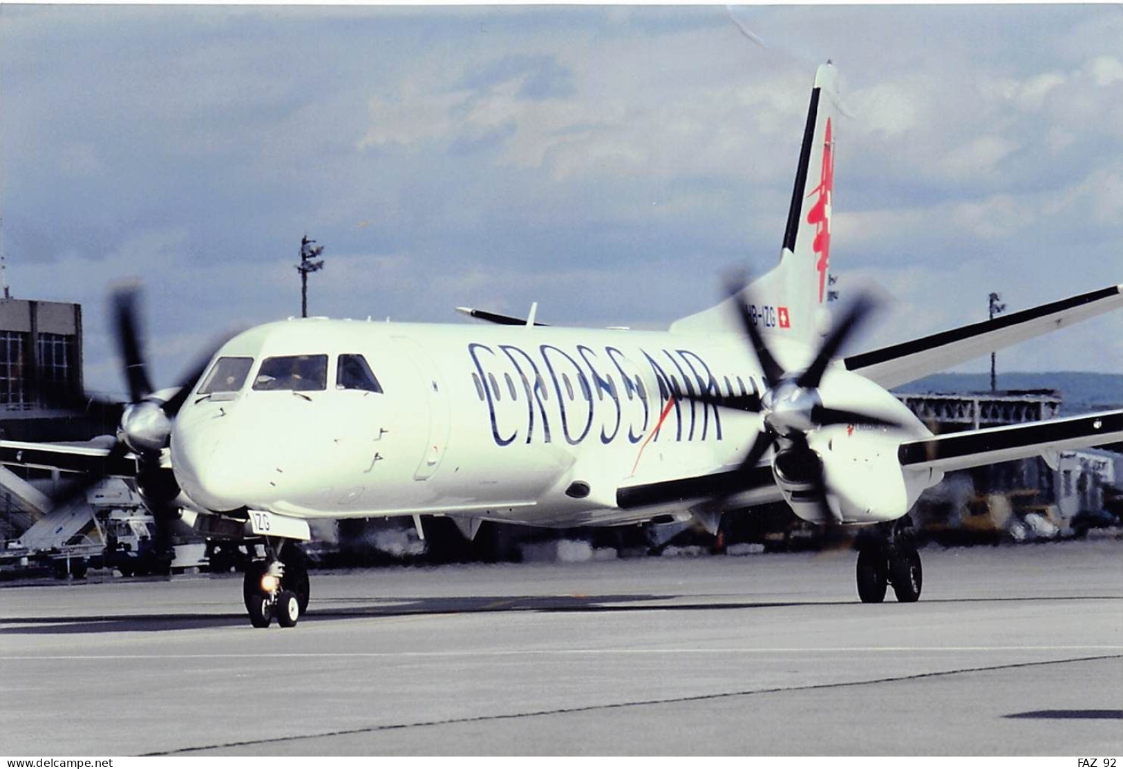 SAAB 2000 Concordino - Crossair - +/- 180 X 130 Mm. - Photo Presse Originale - Luftfahrt
