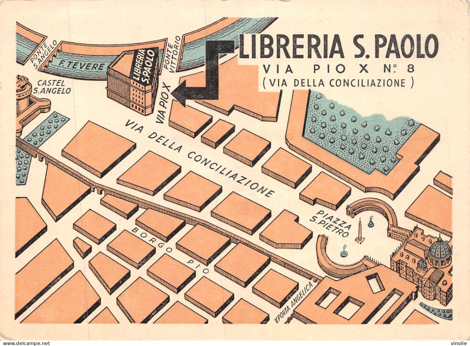 MO-24-381 :  LIBRAIRIA SAN PABLO. VIA PIO X  VIA DE LA CONCILIAZIONE S. PEDRO - Andere Monumente & Gebäude