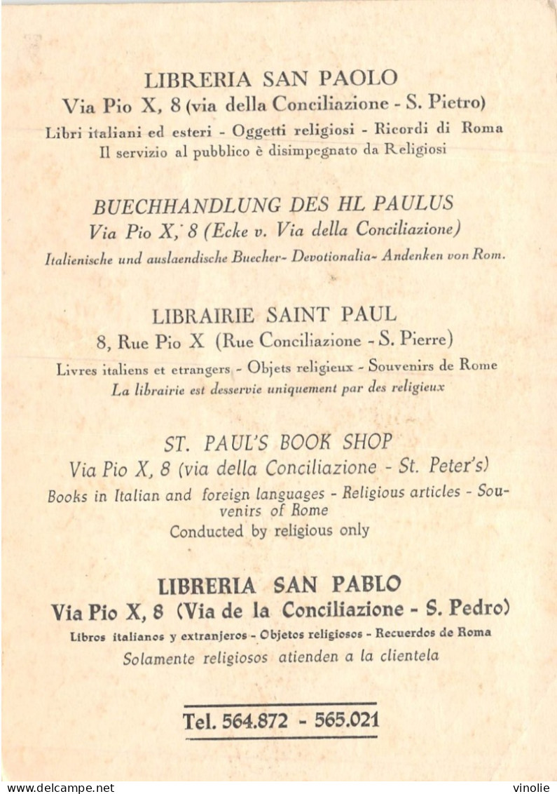 MO-24-381 :  LIBRAIRIA SAN PABLO. VIA PIO X  VIA DE LA CONCILIAZIONE S. PEDRO - Andere Monumenten & Gebouwen