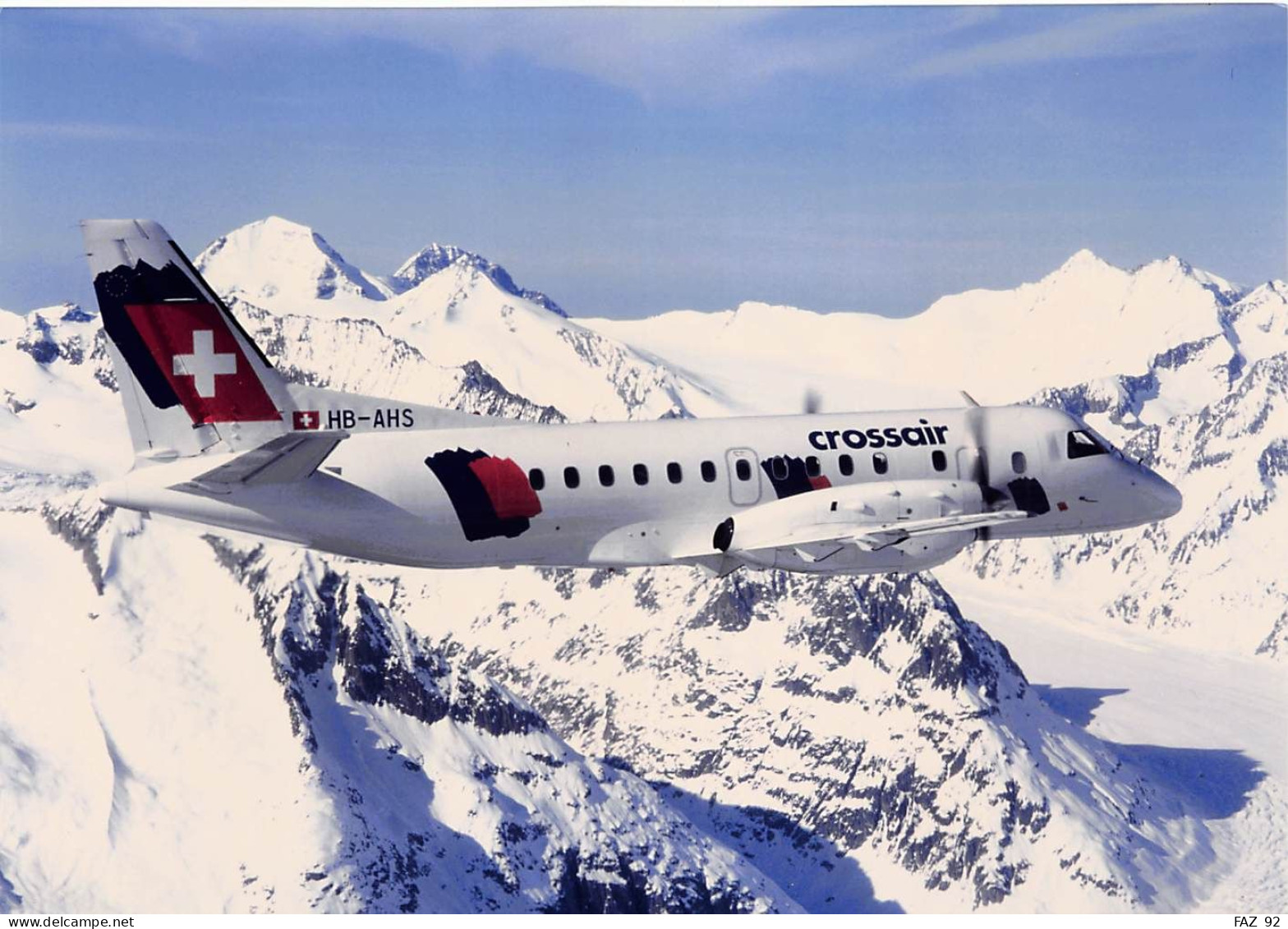 SAAB 340 Cityliner - Crossair - +/- 180 X 130 Mm. - Photo Presse Originale - Luftfahrt