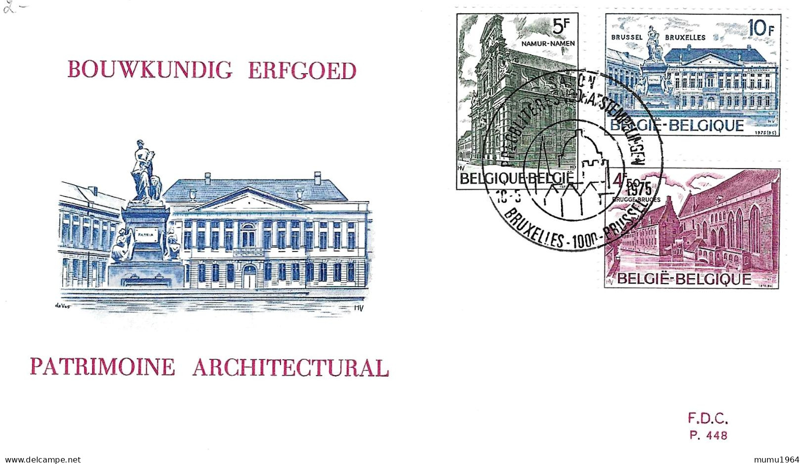 COB - FDC N° 448 - Timbre N° 1769/71 - 1971-1980