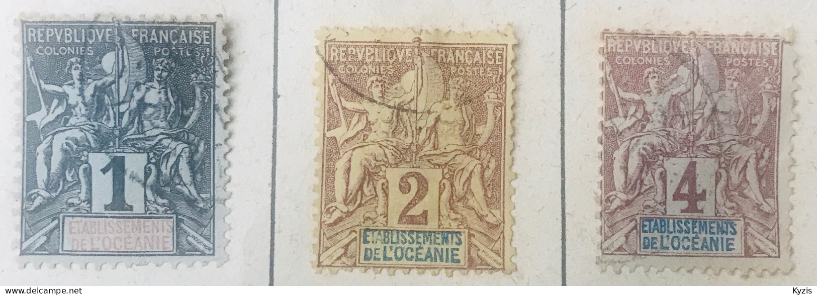 Nouvelle-Calédonie - Type Sage De 1892  Num: 41/42/43 - PLUSIEURS DÉFAUTS - Gebraucht