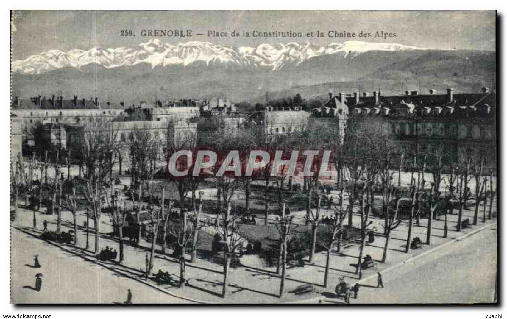 CPA Grenoble Place De La Constitution Et La Chaine Des Alpes - Grenoble