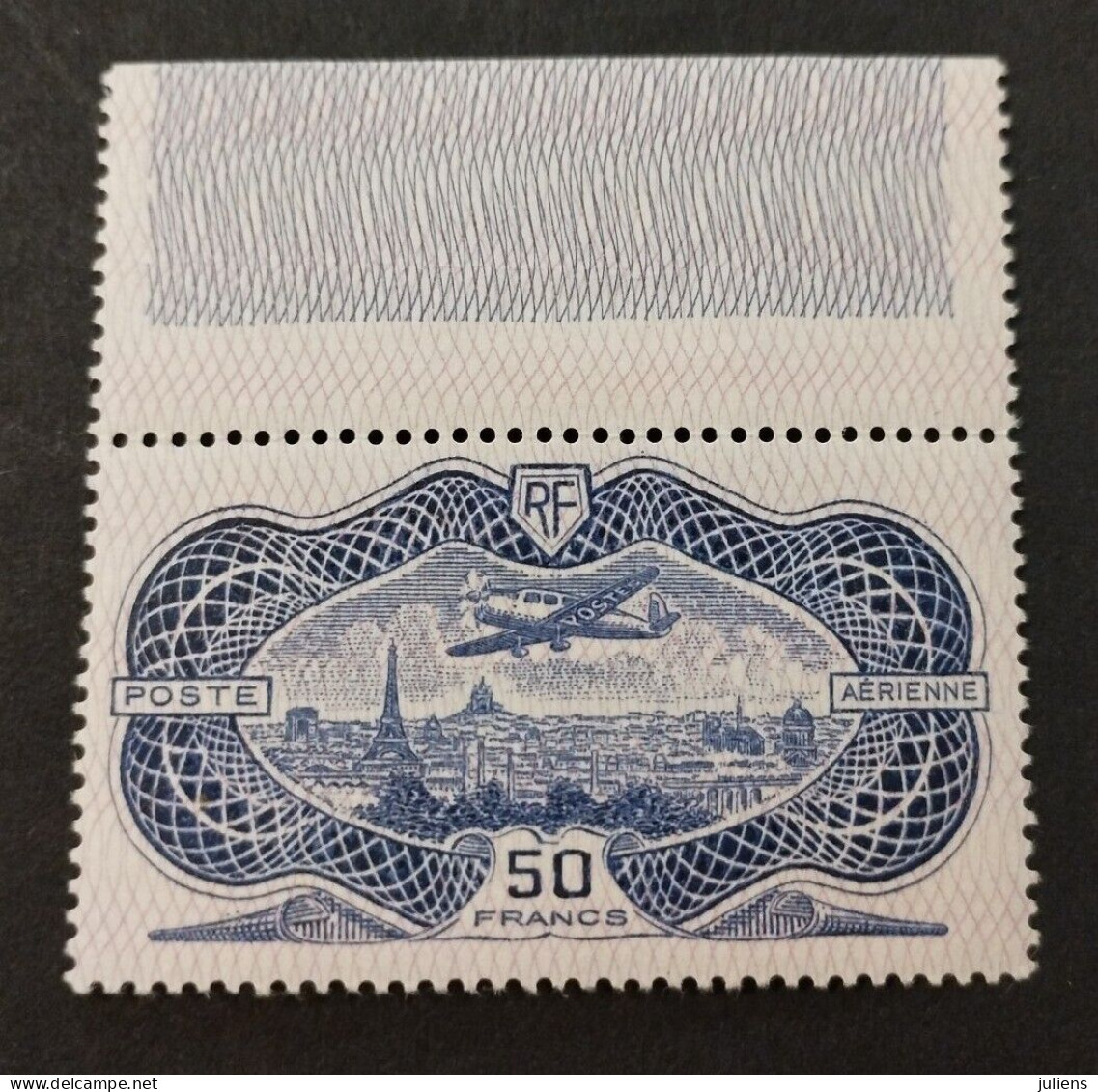FRANCE POSTE AERIENNE PA 15 PA15 NEUF** SIGNE BORD DE FEUILLE COTE +++ #278 - 1927-1959 Mint/hinged