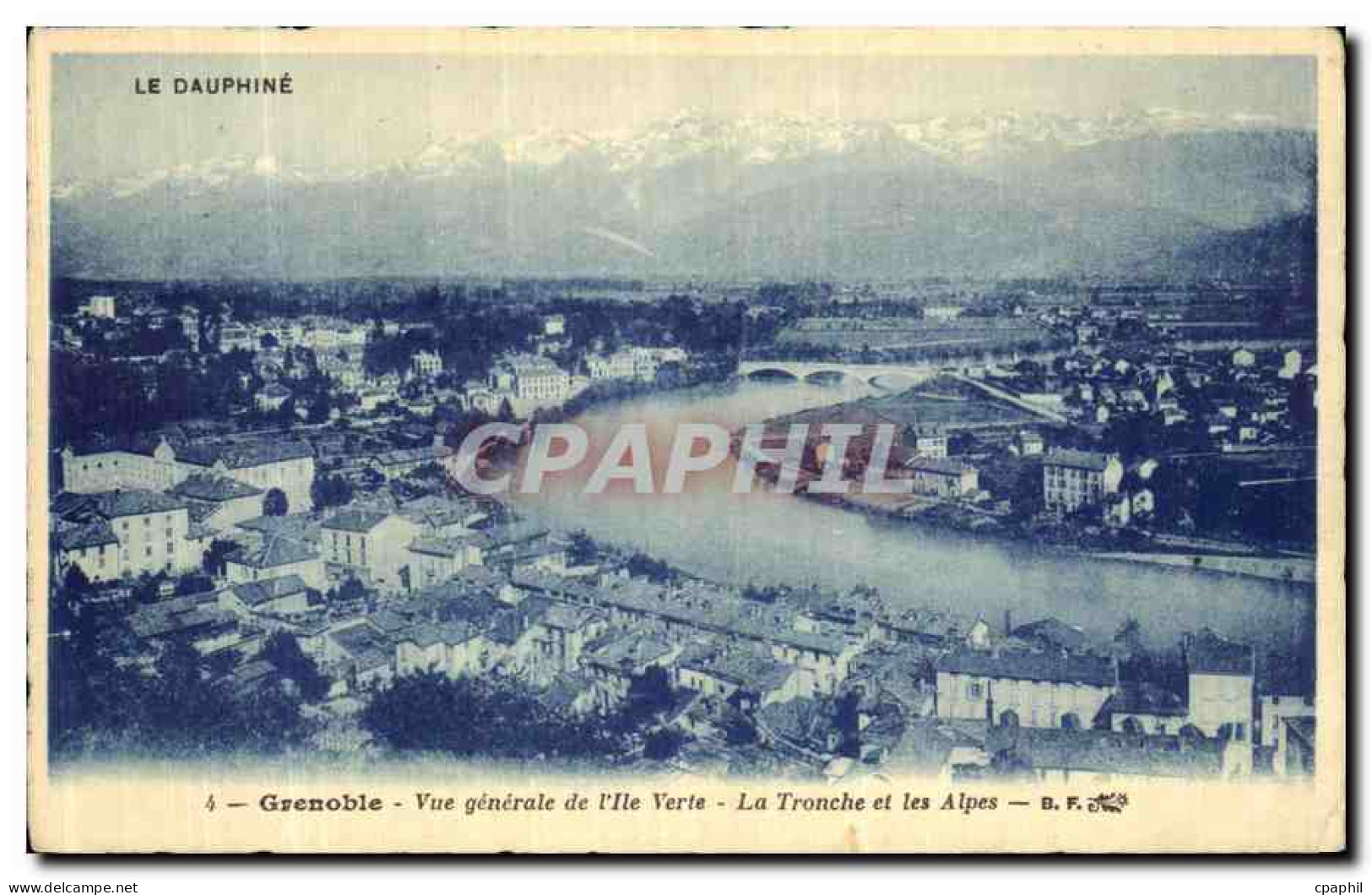 CPA Grenoble Vue Generale De L Ile Verte La Tronche Et Les Alpes - Grenoble