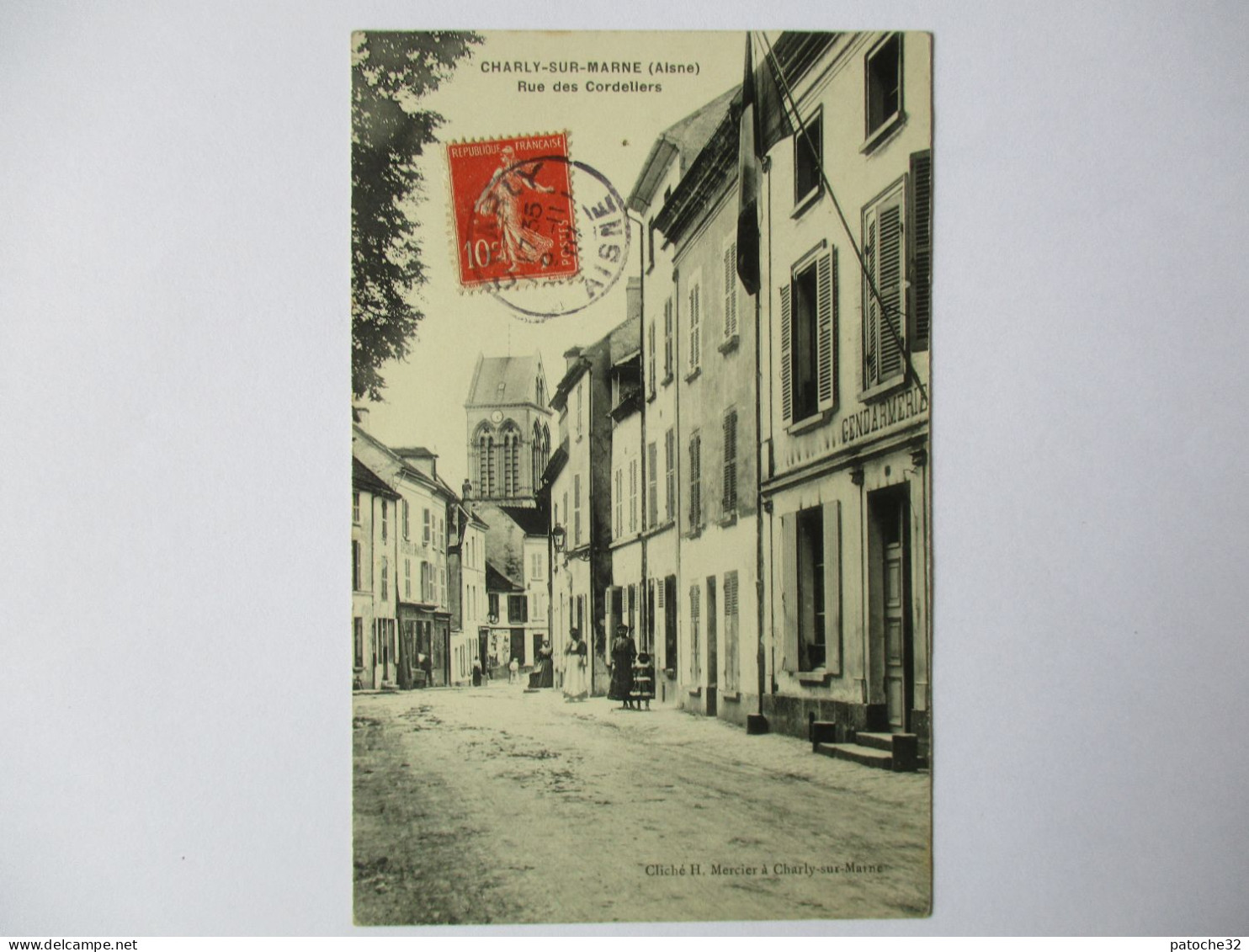 Cpa...Charly-sur-Marne...(aisne)...rue Des Cordeliers...1907...animée...(gendarmerie)... - Autres & Non Classés