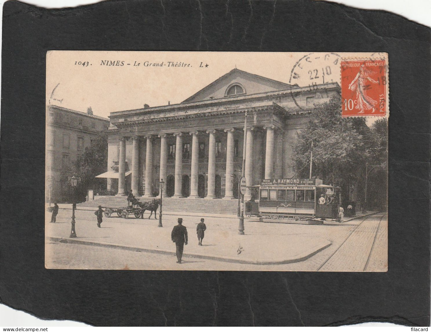 128700         Francia,     Nimes,   Le  Grand-Theatre,   VG   1911 - Nîmes