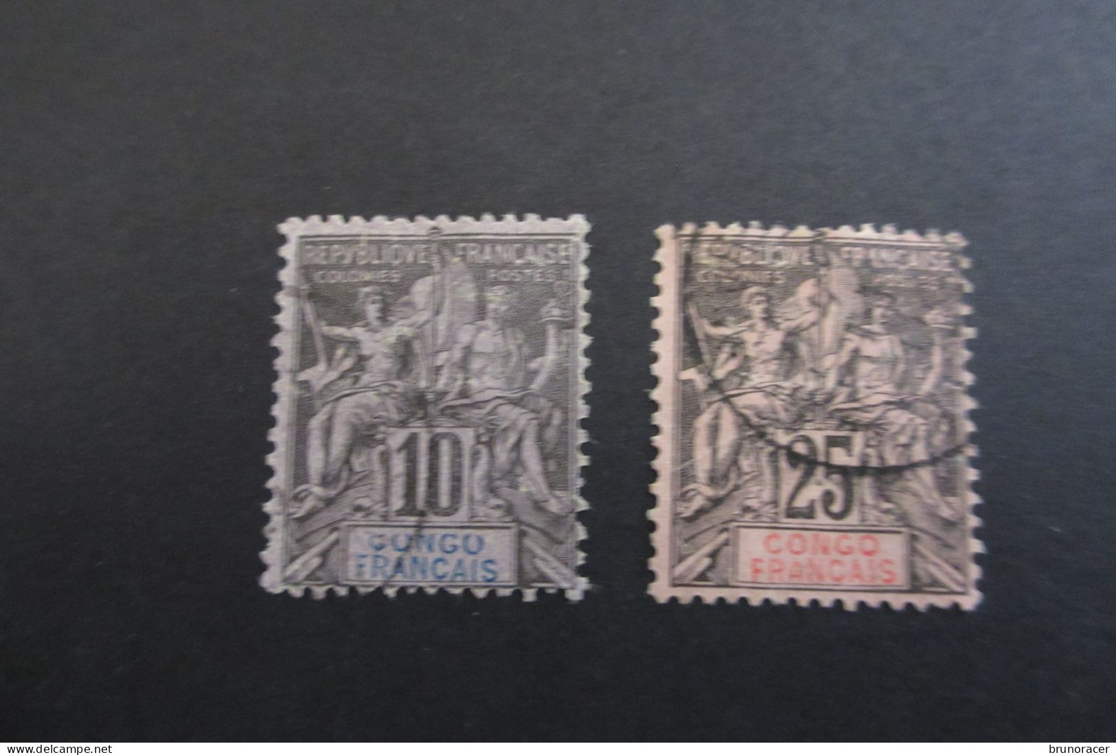 CONGO TYPE GROUPE N°16/19 Oblit. TB COTE 53 EUROS VOIR SCANS - Used Stamps