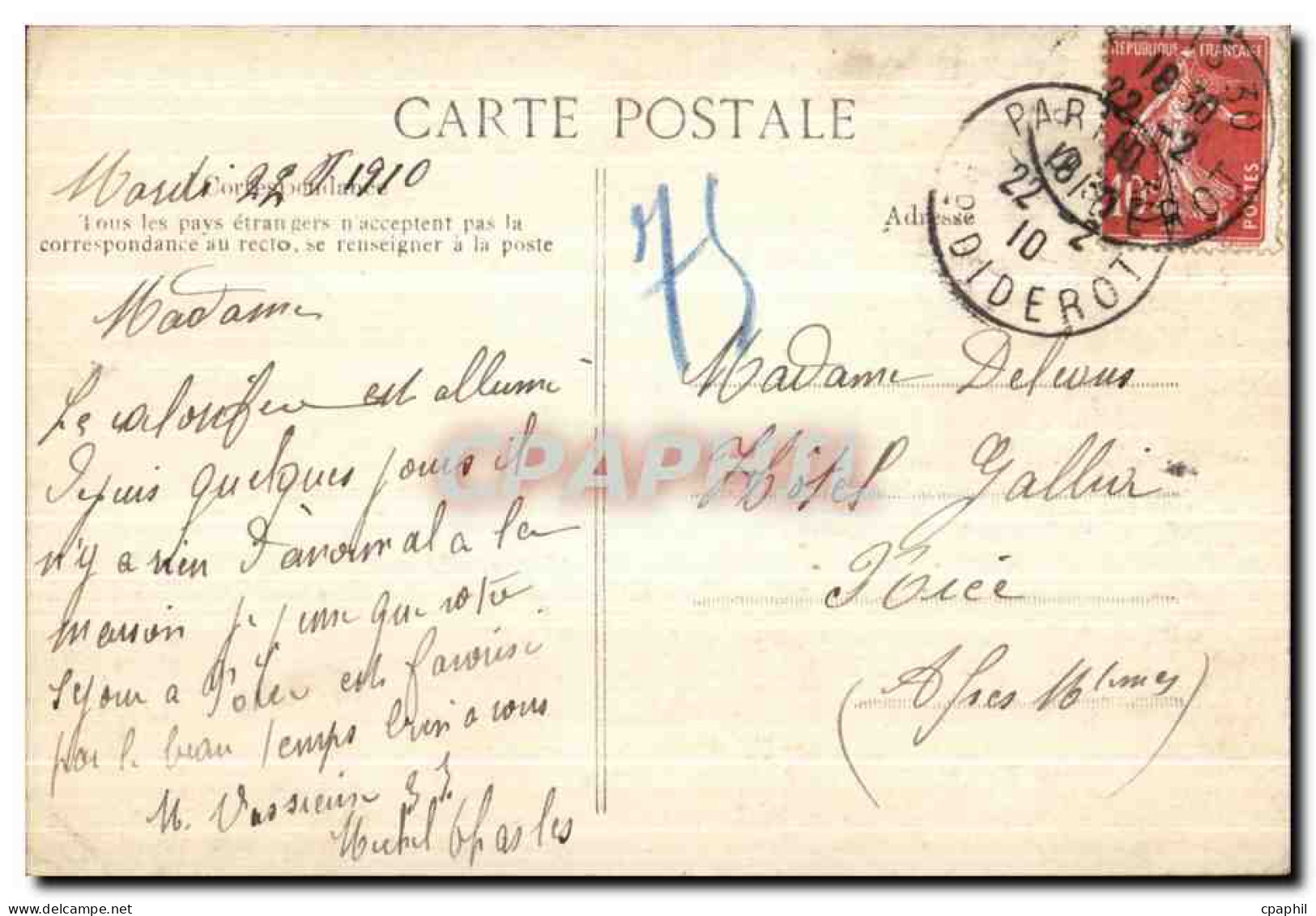 CPA La Crue De La Seine Paris Boulevard Diderot  - De Overstroming Van 1910