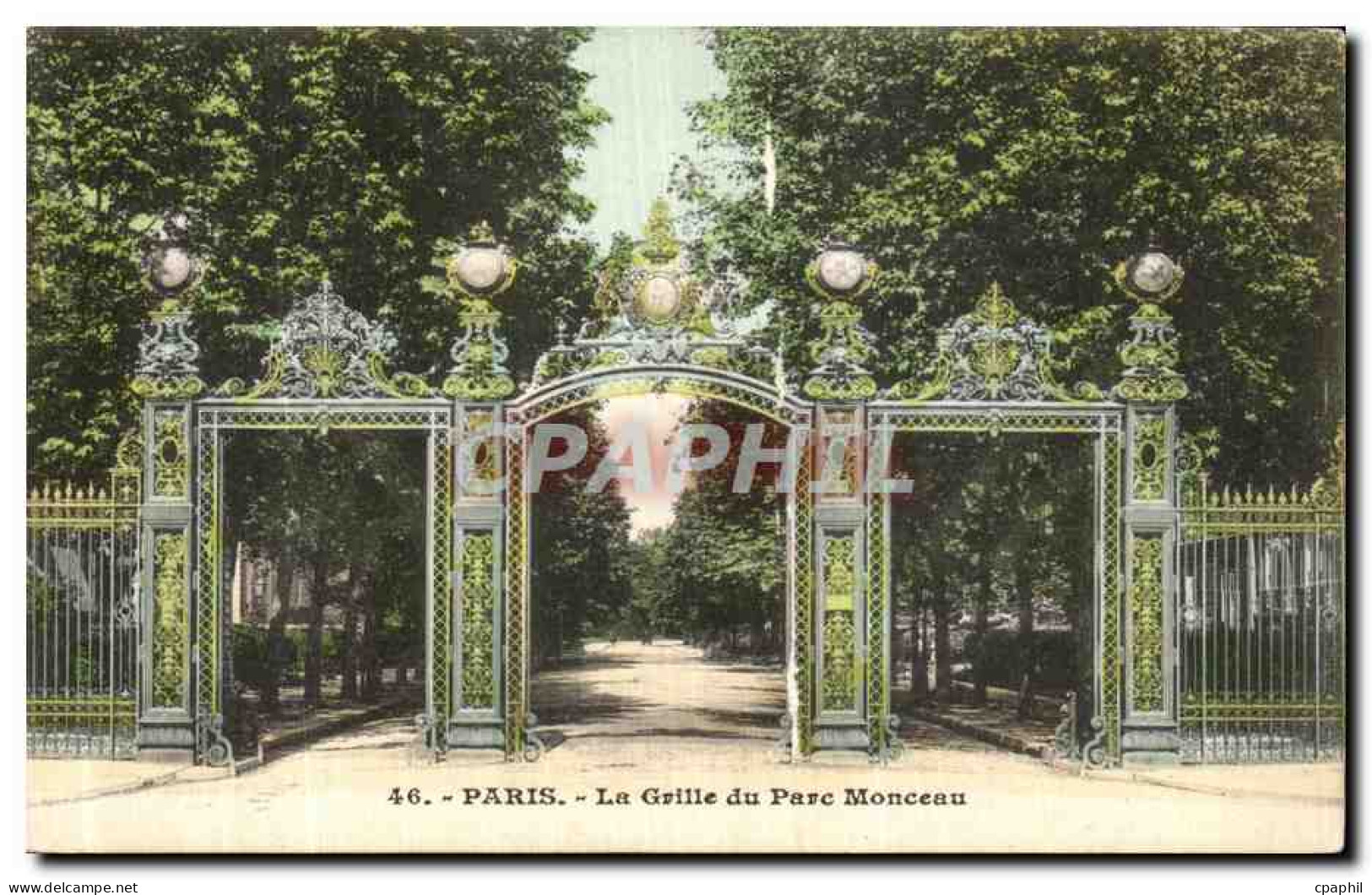 CPA Paris La Grille Du Parc Monceau  - Parken, Tuinen
