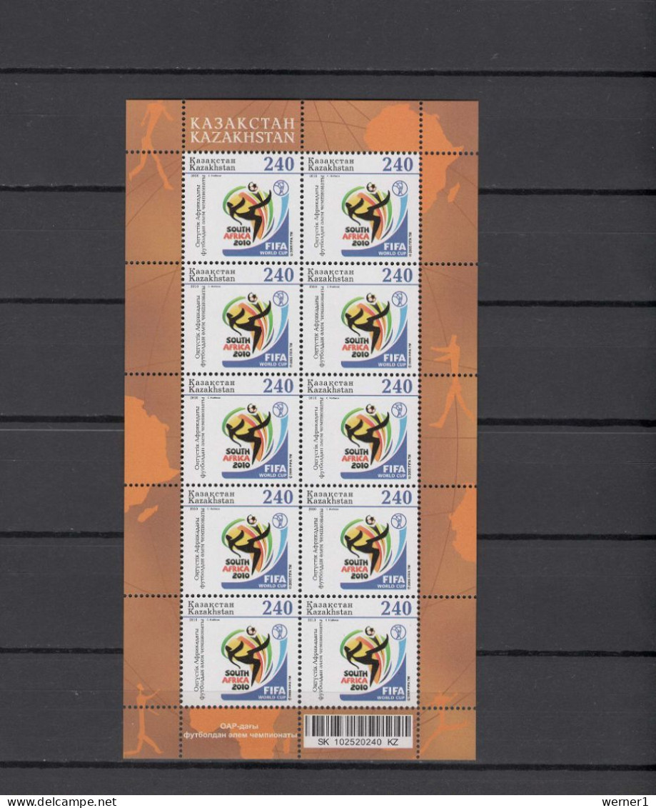 Kazakhstan 2010 Football Soccer World Cup Sheetlet MNH - 2010 – Südafrika