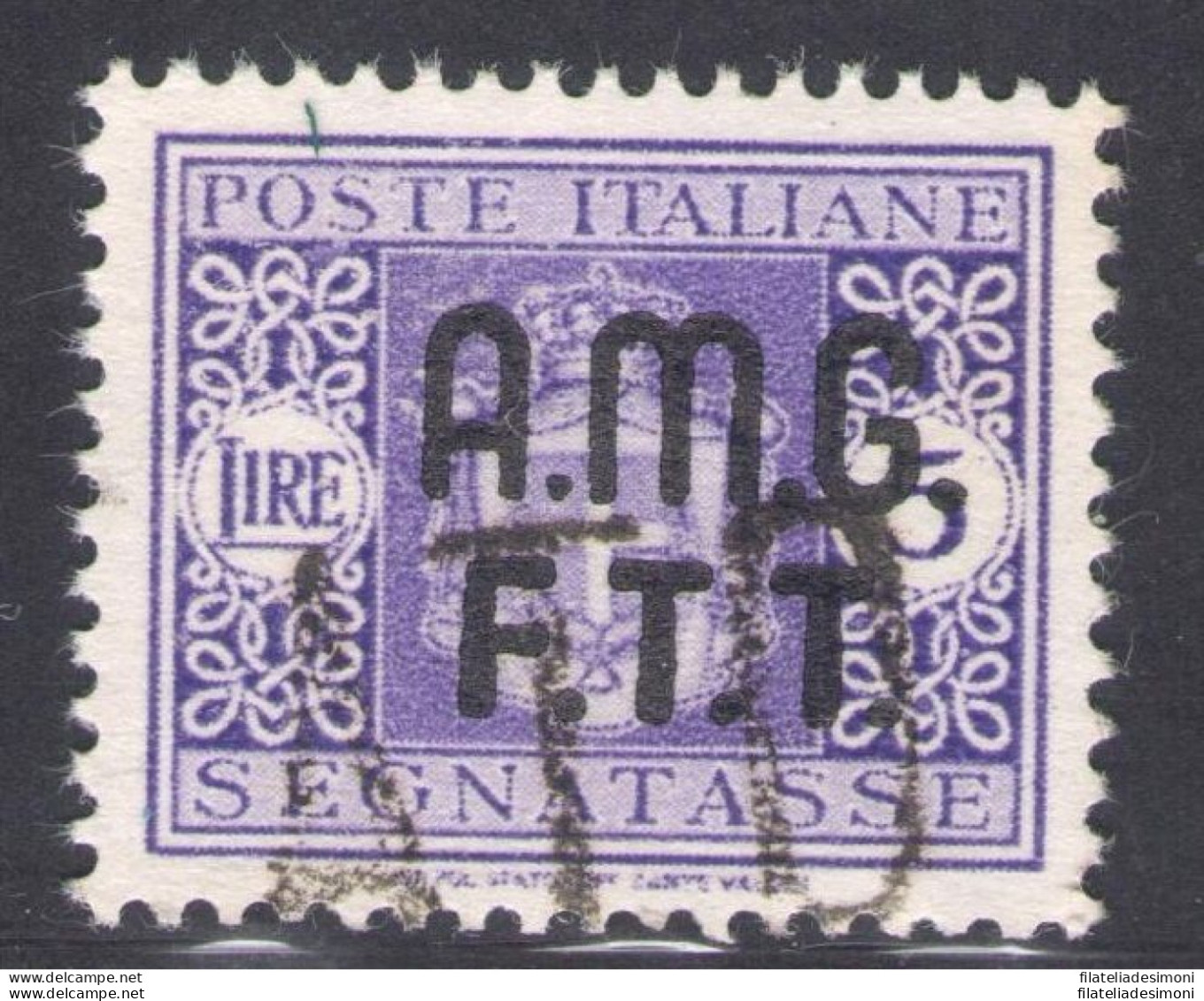 1947 TRIESTE A Segnatasse 5 Lire Violetto Senza Filigrana Usato Centratissimo 4A - Autres & Non Classés