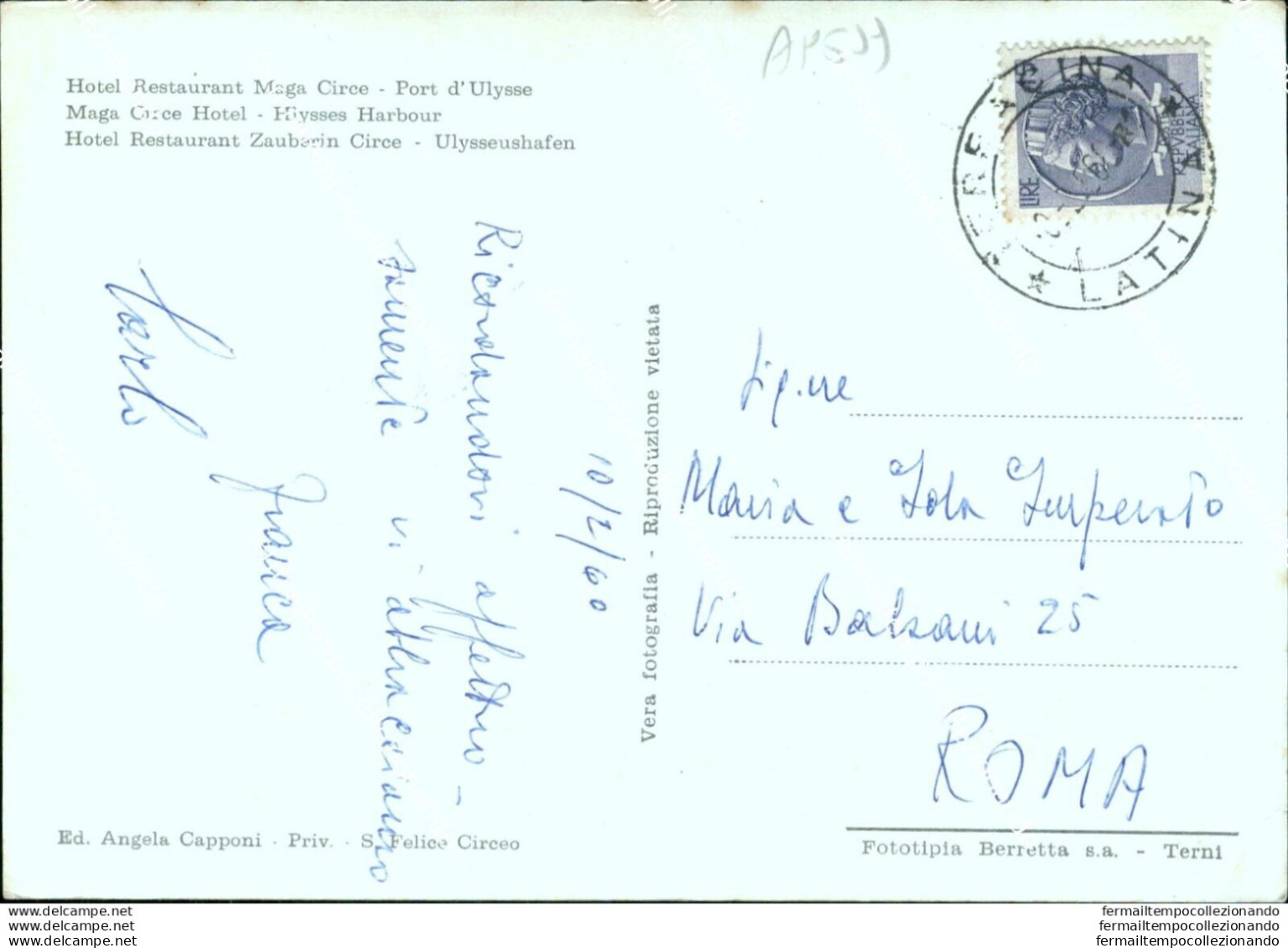 Ap509 Cartolina S.felice Circeo Provincia Di Latina - Latina