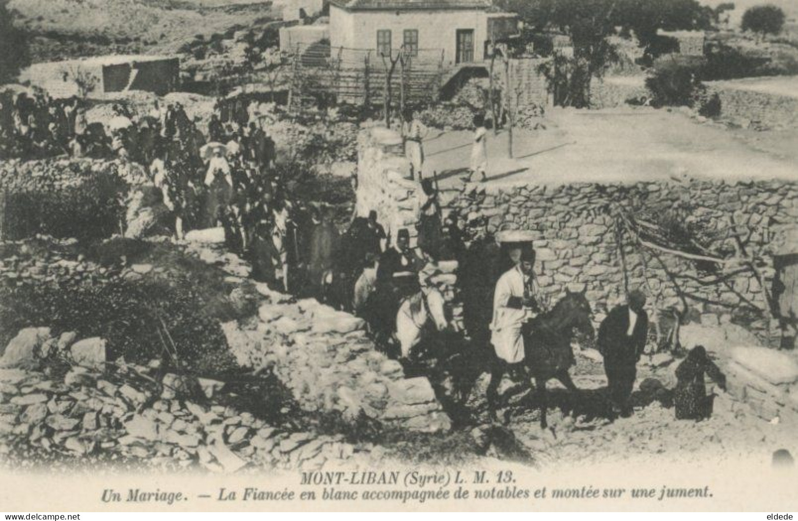 Mariage In Lebanon The Fiancee Dressed In White Carried On A Horse - Asien