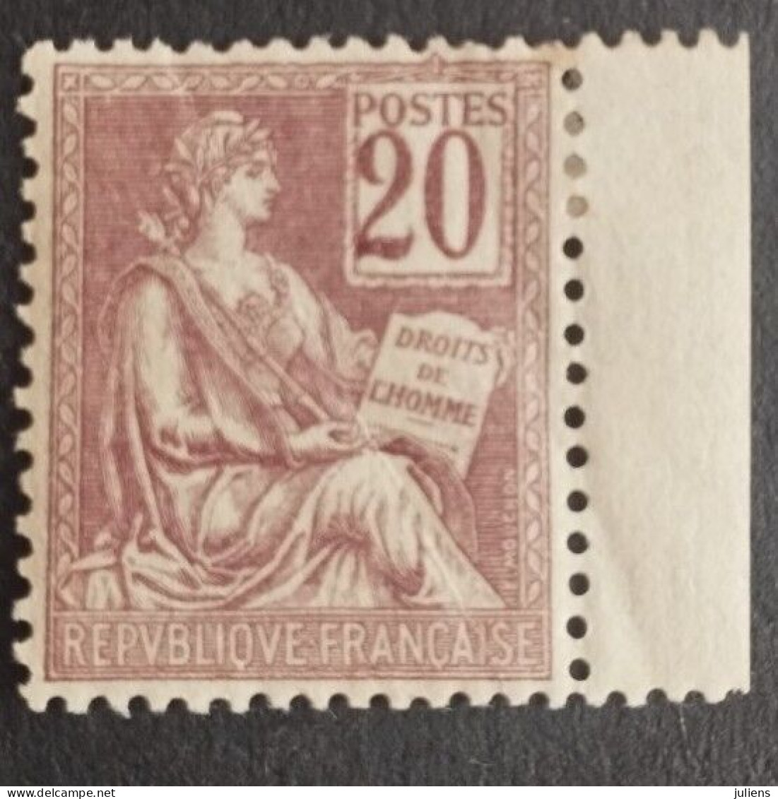 FRANCE TIMBRE TYPE MOUCHON N 113 NEUF* BORD DE FEUILLE #278 - Nuovi