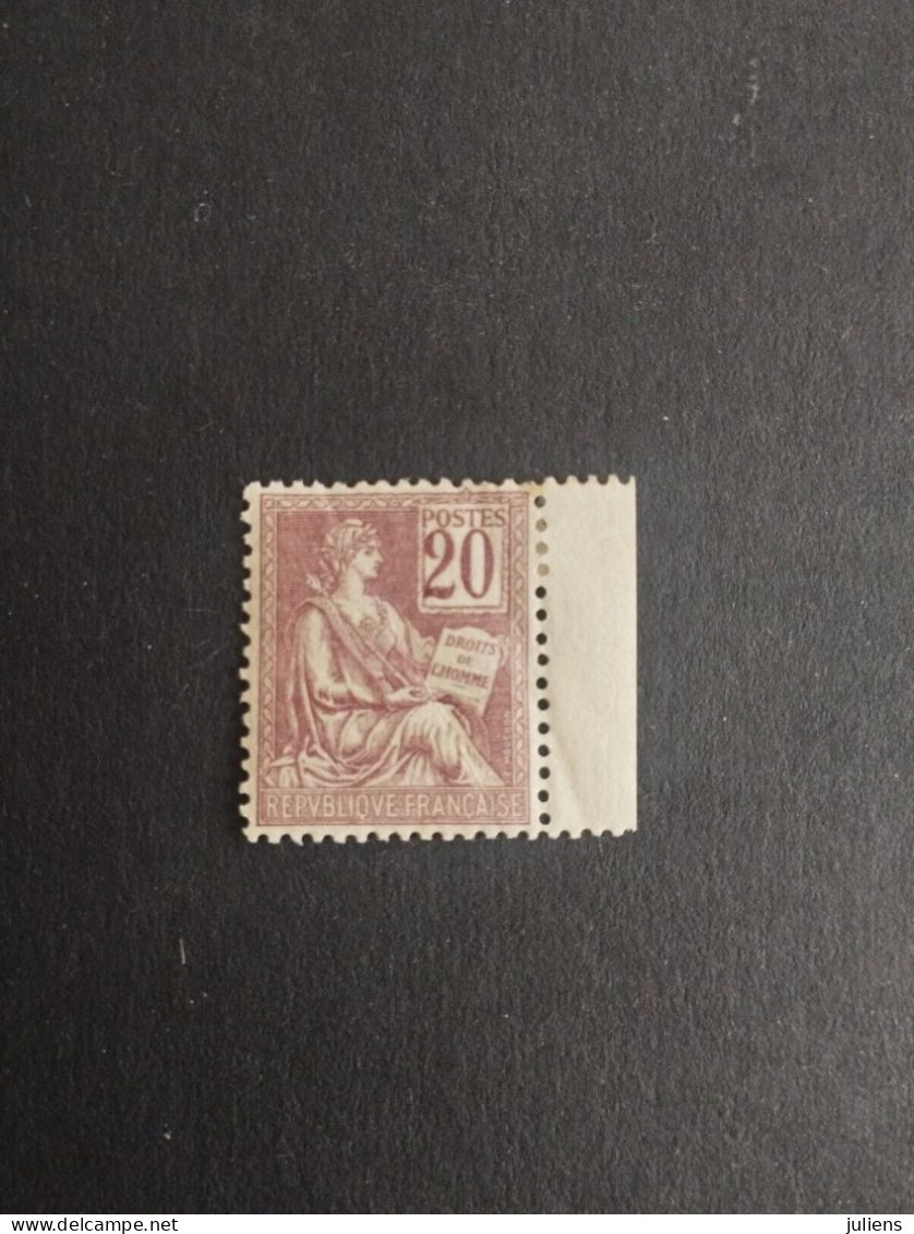 FRANCE TIMBRE TYPE MOUCHON N 113 NEUF* BORD DE FEUILLE #278 - Nuevos