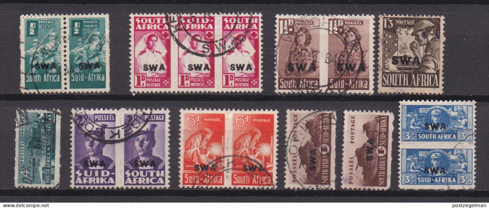 SOUTH WEST AFRICA 1942 Used Stamps 230-245 War Effort Reduced Sizes (not Complete) - South West Africa (1923-1990)