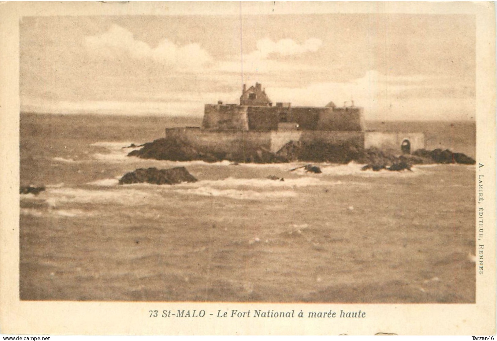 27.04.2024 - B - 73. ST MALO Le Fort National à Marée Haute - Saint Malo