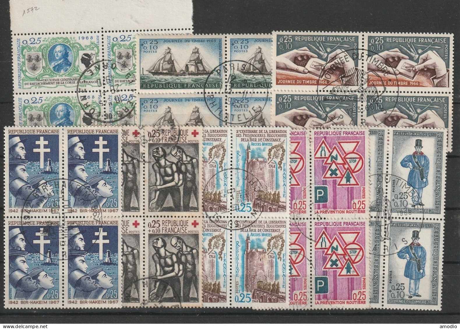 France Blocs De 4 Oblitérés - Used Stamps