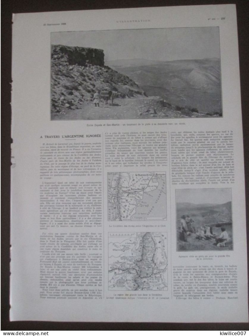 1924 A Travers L Argentine Ignorée ARGENTINA Zapala San Marin Fete Senalada - Ohne Zuordnung