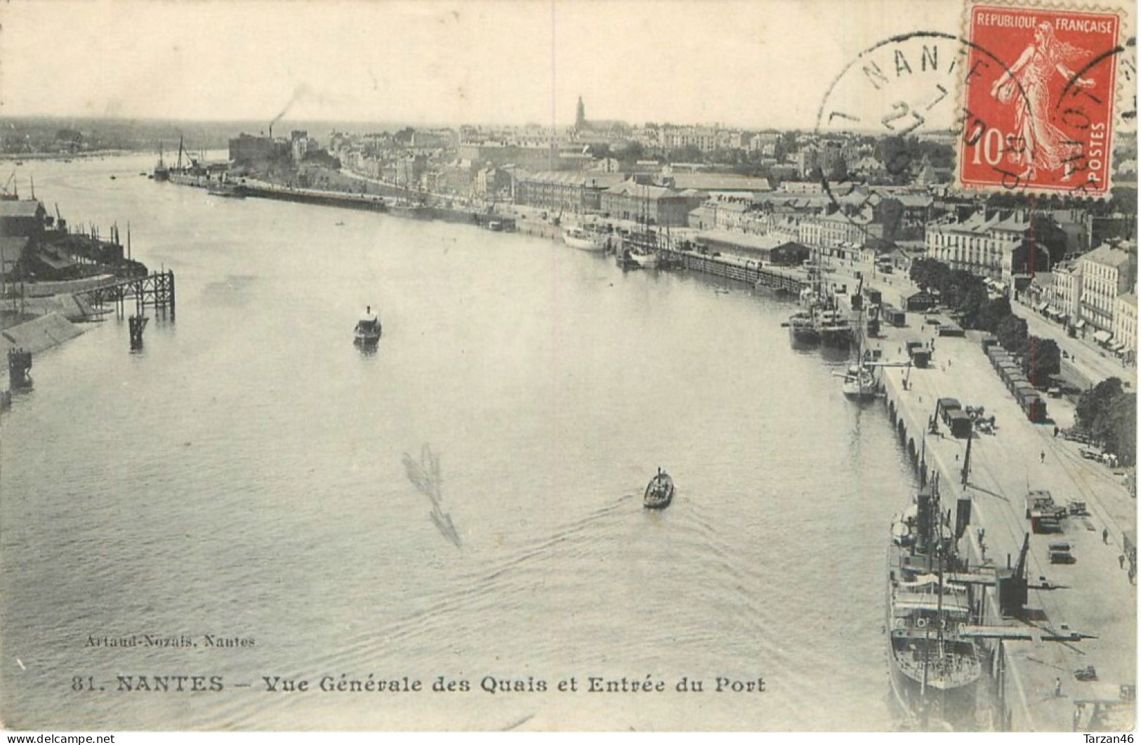 27.04.2024 - B - 81. NANTES - Vue Générale Des Quais Et Entrée Du Port - Nantes