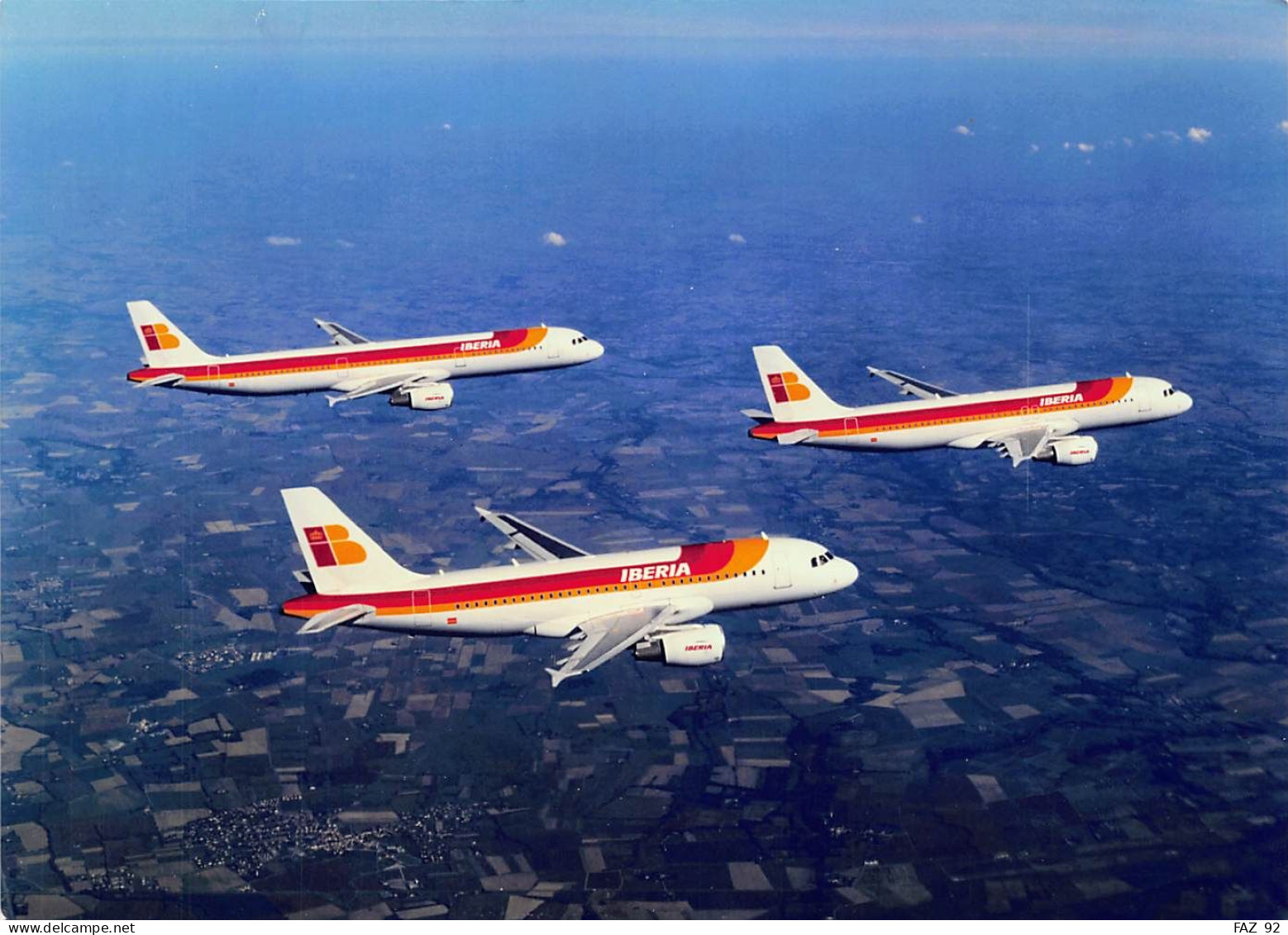 Airbus A319, A320 And A321 In IBERIA Colours - +/- 180 X 130 Mm. - Photo Presse Originale - Luftfahrt