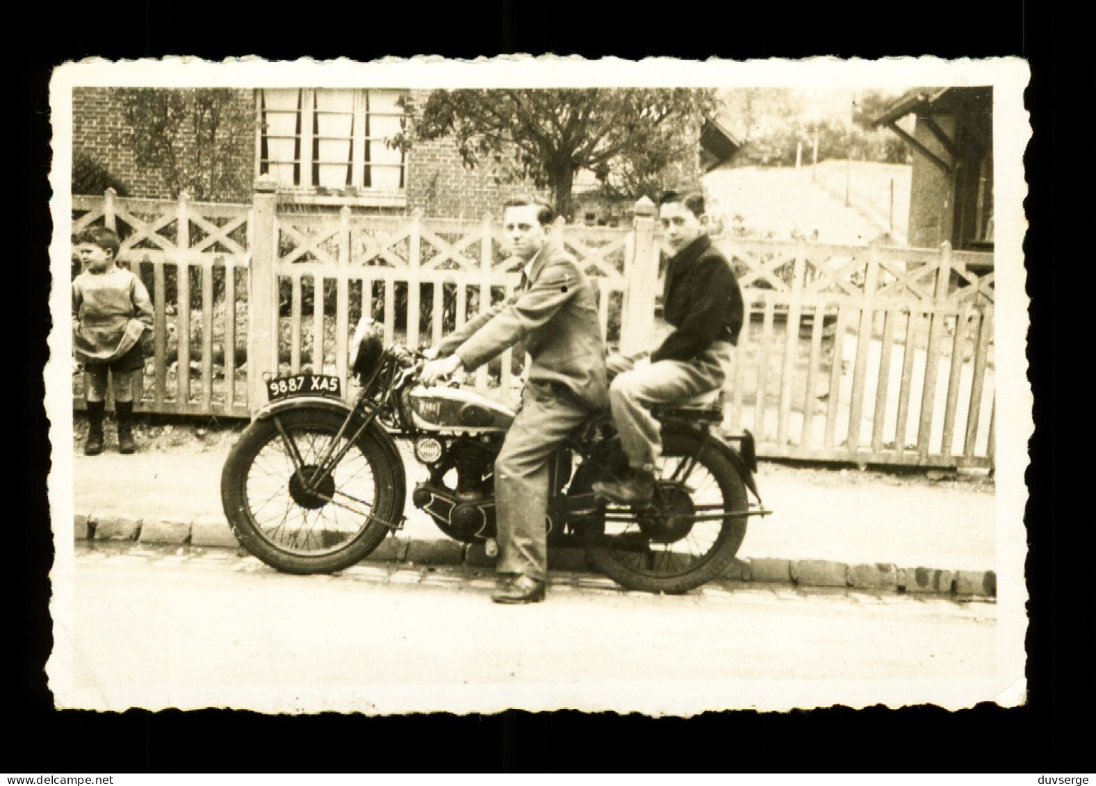 Petite Photo Moto Rinieres 1936 ( Format 6cm X 9cm ) - Coches