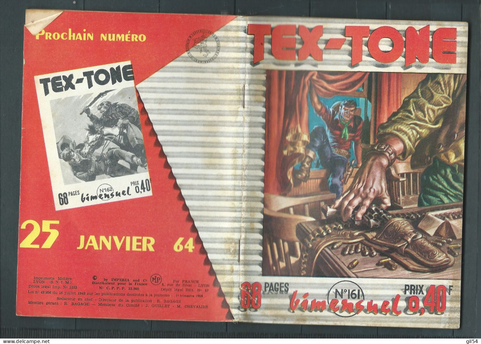 Tex-Tone  N° 161 - Bimensuel  " Louisiane   " - D.L.  1er Trimestre 1964 - Tex0603 - Petit Format