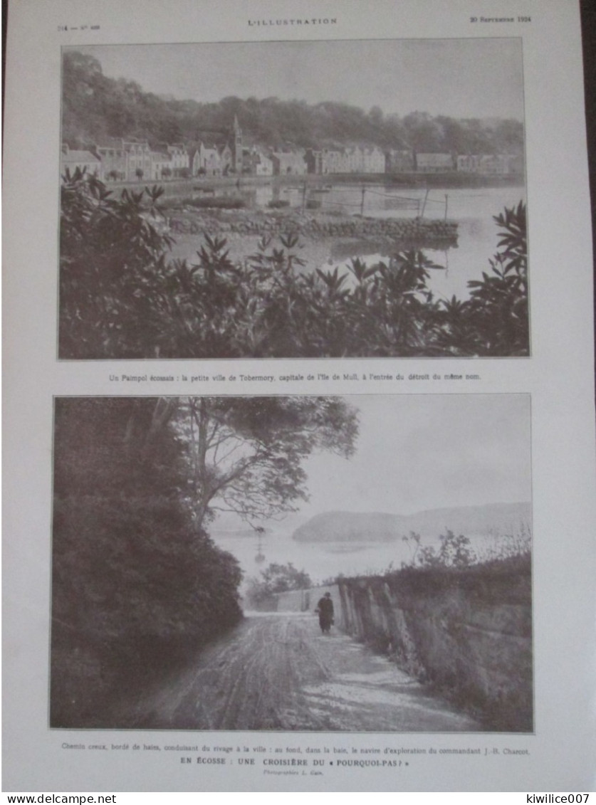 1924 Ecosse Scotland VILLE DE Tobermory  ILE DE MULL  EXPEDTITION DU POURQUOI PAS COMMANDAN CHARCOT - Unclassified